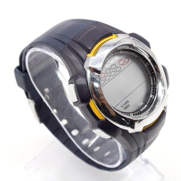 Vintage Clique Digital Watch Unisex Sports Running Navy Blue Rubber Band - Picture 4 of 8